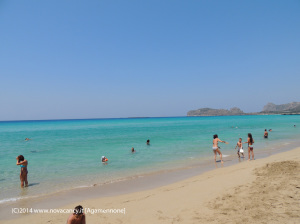 Creta spiaggia e mare azzurro
