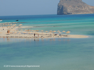 Creta spiaggia e mare blu